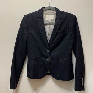 Banana Republic women wool cropped buttoned jacket blazer